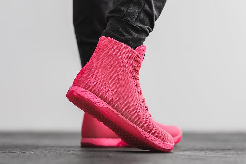 Men's Nobull High-Top Neon Pink Trainers Pink | SG K2421O